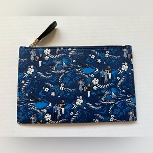 Michael Kors Prescott Tropical Welcome Print Leather pouch
